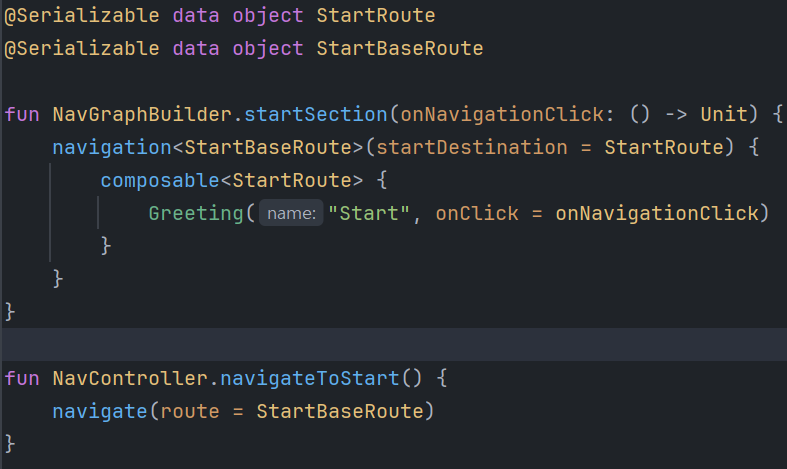 start 내비게이션