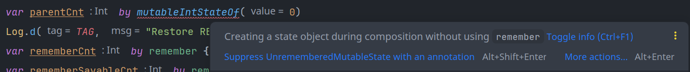 리멤버 없는 상태