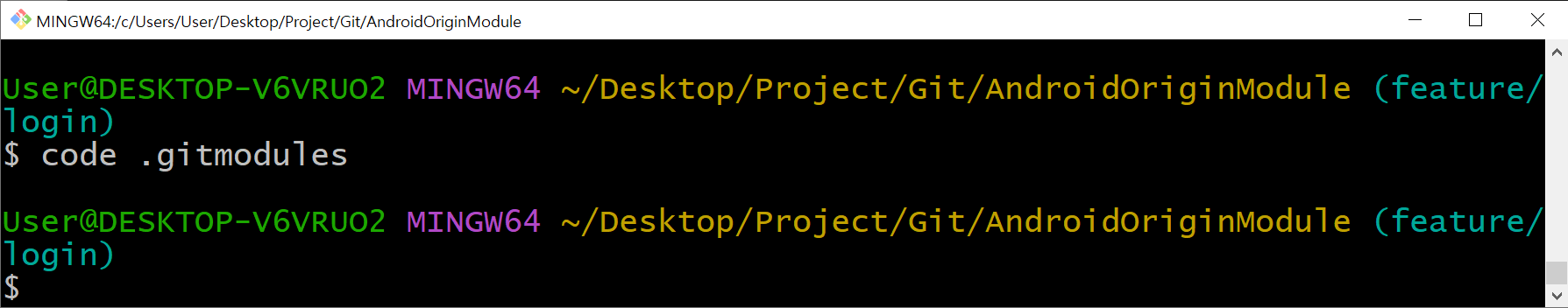 gitmodule 파일 열기